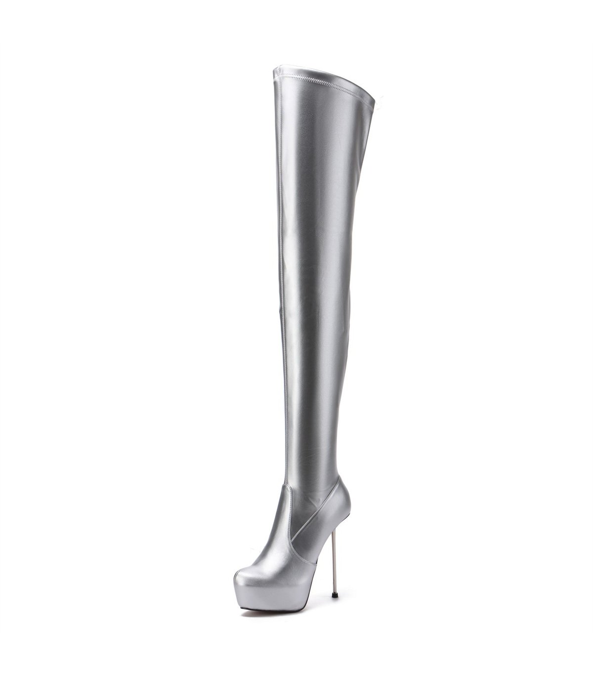 Giaro Overknee Plateau Stiefel Brisa Neon Silber Matt Online G Nstig