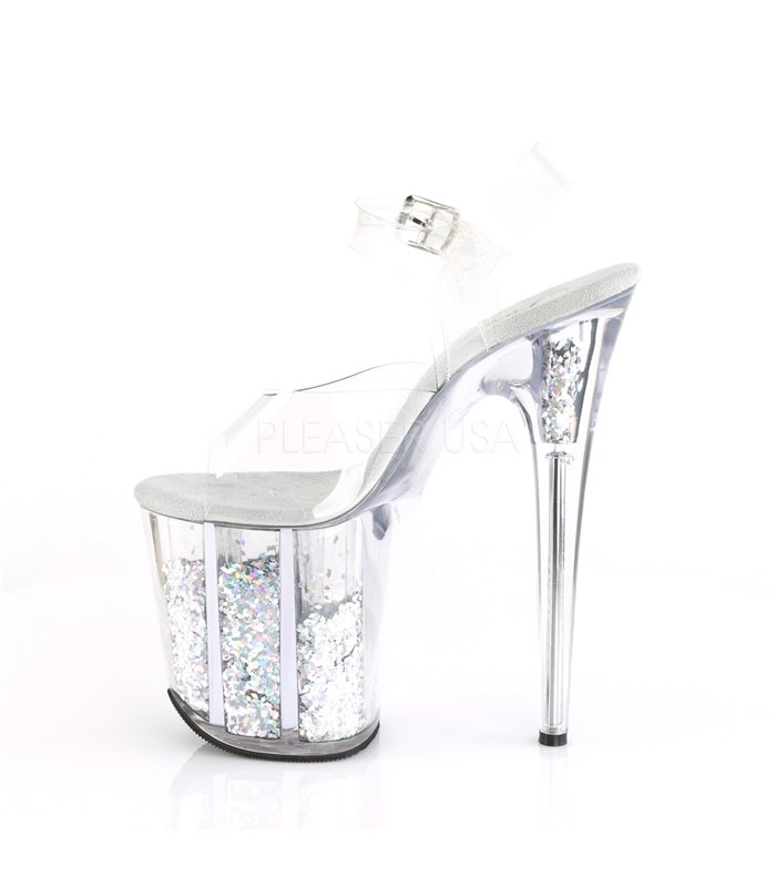 Extrem Plateau Heels FLAMINGO-808GF - Silber