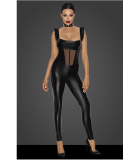 Powerwetlook Overall mit Tüll Einsätzen