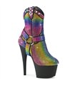 ADORE-1029RS Platform Ankle Boots - Multicolored | Pleaser