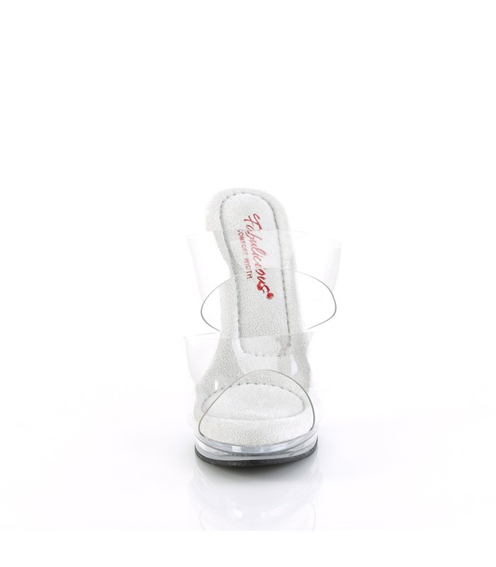 GLORY-508 High Heels Pantofelette - Klar | Fabulicious
