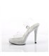 GLORY-508DM High Heels Sandalette - Klar/Silber | Fabulicious High Heels
