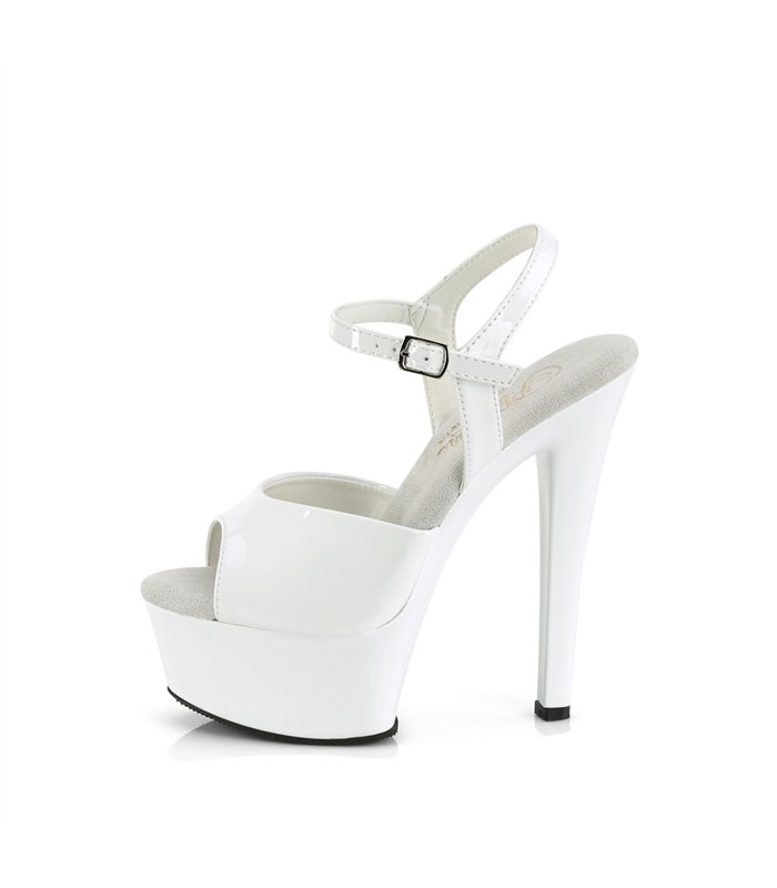 GLEAM-609 High Heels Sandalette - Weiß | Pleaser
