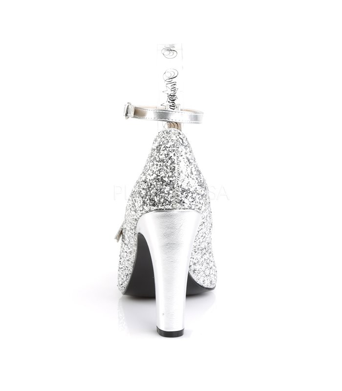 Pleaser Pumps Pleaser Pink Label QUEEN-01 silber