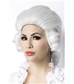 Baroque Wig with Pigtail white Wigs