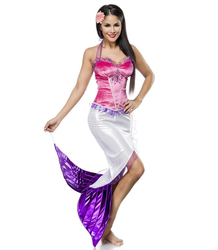 Atixo Mermaid Kostüm pink/silber