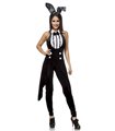 Atixo Bunny-Kostüm schwarz/weiß