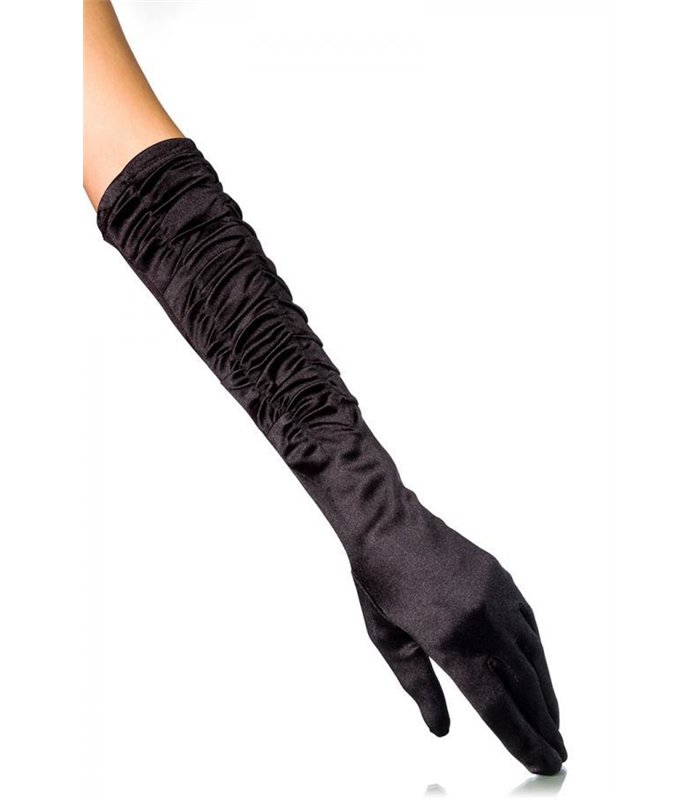 Satin-Handschuhe elegant schwarz