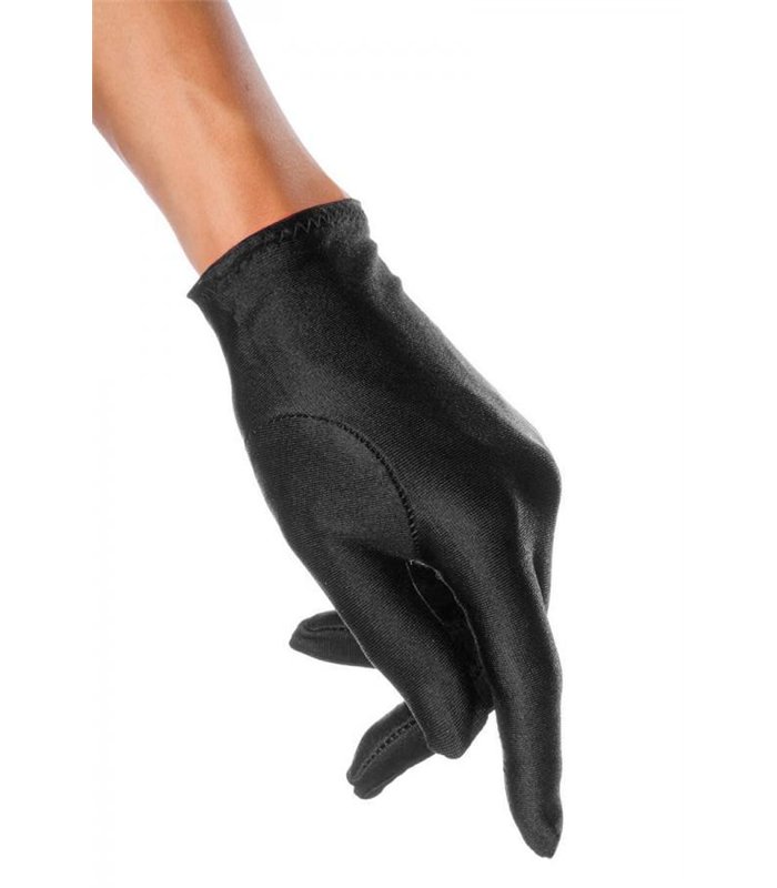 Short Satin Gloves black Gloves