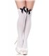 Stockings with Satin Bow white Stockings & Hold Ups