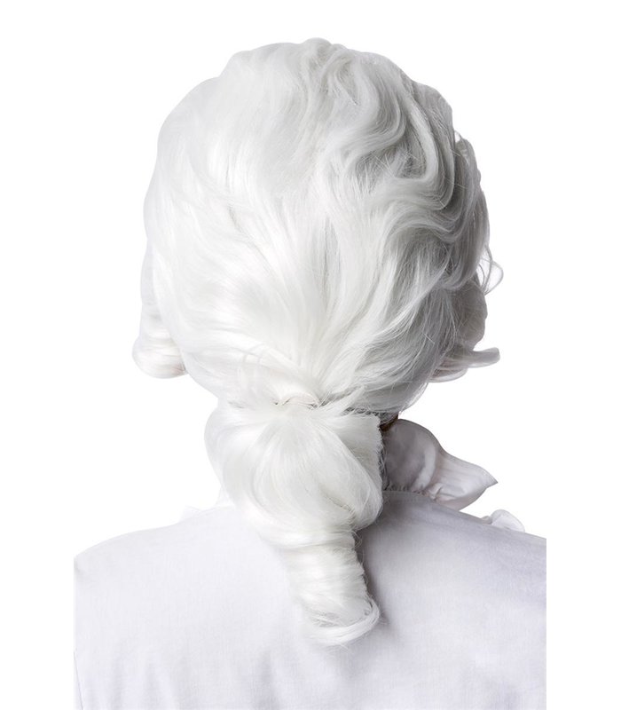 Baroque Wig with Pigtail white Wigs