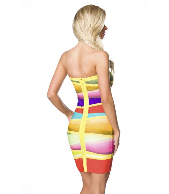 Bandage Shape Dress coloreful mini Dresses