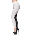 Sexy Kontrast-Leggings mit breitem Bund schwarz/weiss
