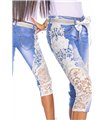 Sexy Capri-Jeans mit Spitze Hose original online kaufen