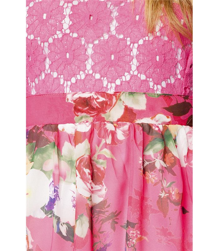 Atixo Maxi Kleid pink/gemustert - lange Kleider