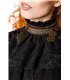 Blouse with Jabot to take off black Gothic & Steampunk