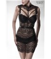 Dress with Pattern Black 15310 | Gray Velvet