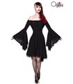 Jersey dress with wide arms Black 90015 | Ocultica