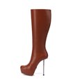 Giaro Plateau Boots BEVERLEY Brown Matte