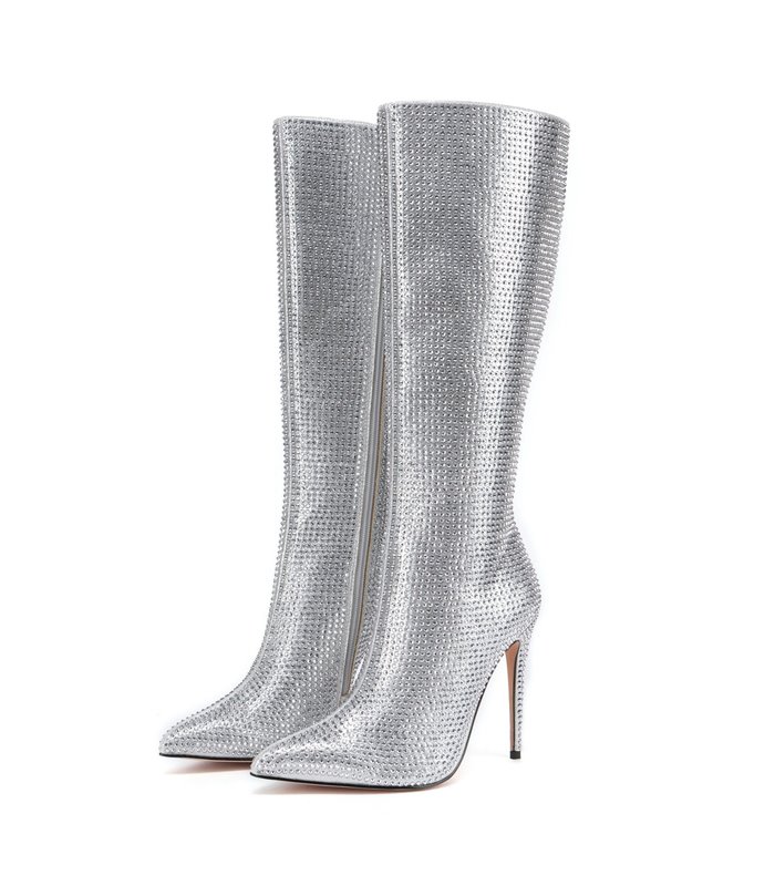 Giaro Stiefel MARBELLA Silber Glitzernd