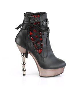 Plateau Stiefeletten MUERTO-1030 - Schwarz / Rot