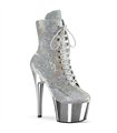 ADORE-1020SQ-02 - Platform ankle boots - silver/glitter | Pleaser