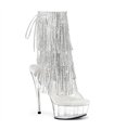 DELIGHT-1017RSF - Platform Ankle Boots - Silver | Pleaser
