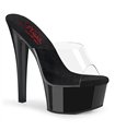 GLEAM-601 - Platform High Heel Mules - Black | Pleaser