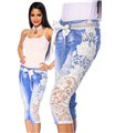 Sexy Capri-Jeans mit Spitze Hose original online kaufen SALE
