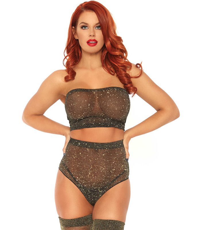 LINGERIE Lurex spandex top and panty