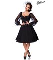 Kleid im Retro-Stil mit Herzausschnitt schwarz SALE