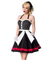 Belsira Neckholder Kleid schwarz/weiß/rot SALE