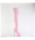 DELIGHT-3000HWR - Platform Overknee Boots - Pink Shiny | Pleaser