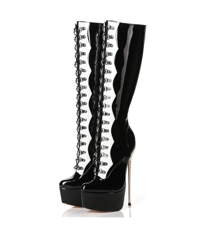 Giaro Boots Fascinate Zwart Wit Lakleer