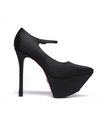 Giaro plateau pumps DEVOTION zwart satijn