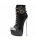 Giaro Evil Plateau Boots Black Shiny