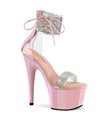 ADORE-727RS - Plateau sandaal met hoge hak - roze met glitter/steentjes | Pleaser