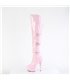 DELIGHT-3018 - Platform Overknee Boots - Pink shiny | Pleaser