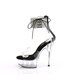 DELIGHT-624RS - Platform high heel sandal - clear/black with rhinestones | Pleaser