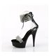 DELIGHT-627RS - Platform high heel sandal - black shiny with rhinestones | Pleaser