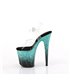 FLAMINGO-808SS - Platform high heel sandal - black/turquoise gradient | Pleaser