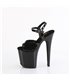 FLAMINGO-809GP - Platform high heel sandal - black glitter | Pleaser