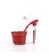 LOVESICK-708SG - Plateau sandaal met hoge hak - rode glitter | Pleaser