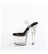 LOVESICK-708T - Platform High Heel Sandals - Clear/Black | Pleaser