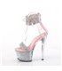 SKY-327RSI - Platform high heel sandal - pink with rhinestones | Pleaser