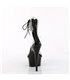 DELIGHT-627RS - Plateau High Heel Sandalette - Schwarz Lack mit Strass | Pleaser