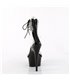 DELIGHT-627RS - Platform high heel sandal - black shiny with rhinestones | Pleaser