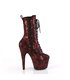 ADORE-1040SPF - platform ankle boots - red/black with pattern | Pleaser