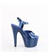 ADORE-709GP - Platform high heel sandal - blue shiny with glitter | Pleaser