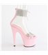ADORE-727RS - Platform high heel sandal - pink with glitter/rhinestones | Pleaser